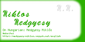miklos medgyesy business card
